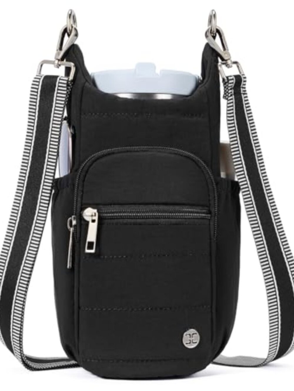 Crossbody Water Bottle Holder Bag with Strap for Walking Hiking